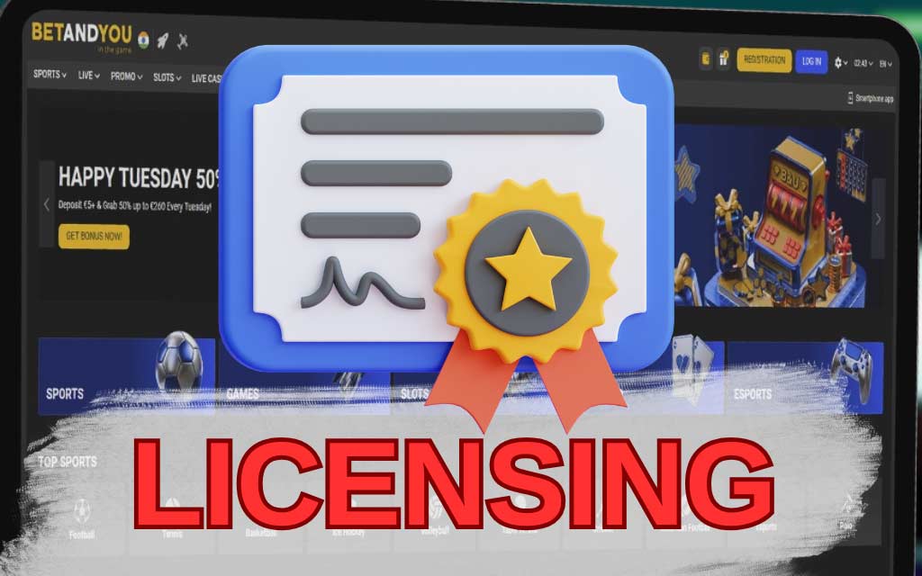 The platform BETANDYOU operates under a Curaçao eGaming license